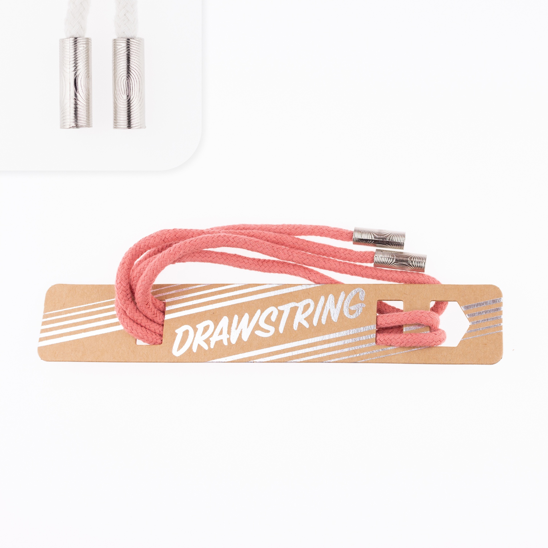Drawstring - Kordelstopper silber