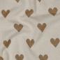Preview: 0,50 MTR.  ♥ WEICHER FEINSTRICK JACQUARD MIT LUREX HERZEN - NATURAL ♥