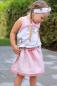 Preview: 0,5 MTR. ♥ 100% LEINEN ALTROSE HELL MELIERT ♥