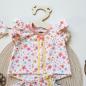 Preview: 0,50 MTR. ♥ BIO JERSEY SUMMER FLOWERS ROSE/APRICOT ♥
