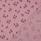 Preview: 0,5 MTR. ♥ STREUBLÜMCHEN MAUVE MUSSELIN  ♥