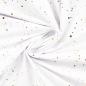 Preview: 0,50 MTR. ♥ GOLDEN BLUSH WEISS FOIL JERSEY ♥