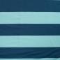 Preview: 0,50 MTR. XL STREIFEN NAVY AQUA - FRENCH TERRY