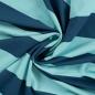 Preview: 0,50 MTR. XL STREIFEN NAVY AQUA - FRENCH TERRY