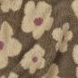 Preview: 0,5 MTR. ♥ DAISIES FLOWER TEDDY TAUPE BEIGE  ♥