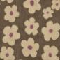 Preview: 0,5 MTR. ♥ DAISIES FLOWER TEDDY TAUPE BEIGE  ♥