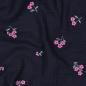 Preview: RESSTÜCK 0,70 MTR. ♥ MuSSELIN GESTICKTE STREUBLÜMCHEN NAVY ♥