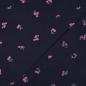 Preview: 0,5 MTR. ♥ MuSSELIN GESTICKTE STREUBLÜMCHEN NAVY ♥