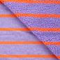 Preview: 0,5 MTR. ♥  TEDDY STREIFEN FLIEDER/ORANGE  ♥