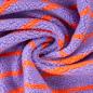 Preview: 0,5 MTR. ♥  TEDDY STREIFEN FLIEDER/ORANGE  ♥