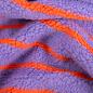 Preview: 0,5 MTR. ♥  TEDDY STREIFEN FLIEDER/ORANGE  ♥