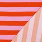 Preview: 0,5 MTR. XL STREIFEN RoSA/ORANGE - SOFT SWEAT