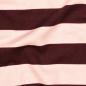 Preview: 0,5 MTR. XL STREIFEN ROSE/BEERE - SOFT SWEAT