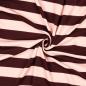 Preview: 0,5 MTR. XL STREIFEN ROSE/BEERE - SOFT SWEAT