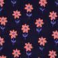 Preview: 0,5 MTR. ♥ TEDDY FLOWERS FLORA NAVY ♥