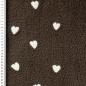Preview: 0,5 MTR. ♥ TEDDY HERZCHEN DUNKELBRAUN  ♥
