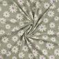 Preview: 0,50 MTR. ♥ DAISIES KHAKI MELANGE JERSEY  ♥