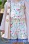 Preview: ♥1 Mtr. WäSCHESPITZE BLOOME - ZWEIFARBIG - JEANS/WEISS - 5cm ♥ -