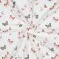 Preview: 0,5 MTR. ♥ PASTELL BUTTERFLYS SCHMETTERLINGE MUSSELIN - DouBLE GAUZE ♥