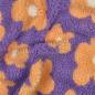 Preview: 0,5 MTR. ♥ DAISIES FLOWER TEDDY FLIEDER APRICOT ♥