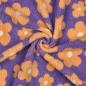 Preview: 0,5 MTR. ♥ DAISIES FLOWER TEDDY FLIEDER APRICOT ♥