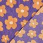 Preview: 0,5 MTR. ♥ DAISIES FLOWER TEDDY FLIEDER APRICOT ♥