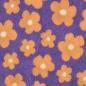 Preview: 0,5 MTR. ♥ DAISIES FLOWER TEDDY FLIEDER APRICOT ♥