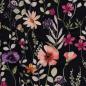 Preview: 0,50 MTR.  ♥ AQUARELL SUMMER FLOWERFIELD DARK NAVY JERSEY