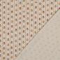 Preview: 0,5 MTR. ♥ RIPPSTRICK JERSEY  LILLE BLOMST NATURAL ♥