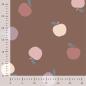 Preview: 0,5 MTR. ♥ RIPPSTRICK JERSEY  APPLES BRAUN ♥
