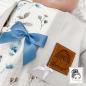 Preview: 1 Stück - XL SATIN SCHLeife - ANTIK BLau - 6,5cm