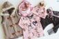 Preview: 1 Stück ♥ HERZ Dufflecoat-Verschluss f. Kinder - HeLLBRauN - Band Hellbraun - Knebelknopf - zweiteilig ♥