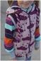 Preview: 1 MTR. ♥ XXL Gedrehte Hoodie RoSE/PiNK/LiLA  meliert - 12mm ♥