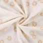 Preview: 0,5 MTR. GESTICKTE BLÜMCHEN SAND BAUMWOLLE