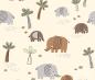 Preview: 0,50 MTR. ♥ ELEFANTEN SAFARI JERSEY - CREME ♥