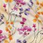 Preview: 0,5 MTR. ♥ VISKOSE PASTELL LEMON FLORAL PINK/LAVENDEL ♥
