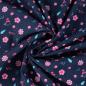 Preview: 0,5 MTR. ♥ WEICHER BABY FEINCORD BLÜMCHEN NAVY ♥