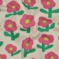 Preview: 0,5 MTR. ♥ RIPPSTRICK RETRO BLOOM DAISIES ROSA JERSEY  ♥
