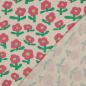 Preview: 0,5 MTR. ♥ RIPPSTRICK RETRO BLOOM DAISIES ROSA JERSEY  ♥
