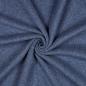 Preview: 0,5 MTR. ♥ Doubelface Baumwollfleece JEANS MELANGE - 100% Baumwolle ♥