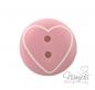 Preview: 1 Stück ♥ HERZCHEN KNOPF RUND ROSA - 15mm ♥