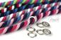 Preview: 1 MTR. ♥ XXL Gedrehte Hoodie BLAU/RoSE/GRAU meliert - 12mm ♥