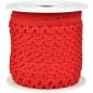 Preview: 1 MTR. ♥ Elastischer Ziergummi Rot - Abschlusslitze ♥