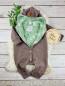 Preview: 0,5 MTR. ♥ Doubelface Baumwollfleece Dusty BRAUN - 100% Baumwolle ♥