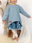 Preview: 0,50 MTR. KuSCHLIGER GLITZER SWEAT - Hellblau