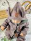Preview: 0,5 MTR. ♥ Doubelface Baumwollfleece Dusty BRAUN - 100% Baumwolle ♥