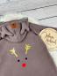 Preview: 0,5 MTR. ♥ Doubelface Baumwollfleece Dusty BRAUN - 100% Baumwolle ♥