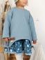 Preview: 0,50 MTR. KuSCHLIGER GLITZER SWEAT - Hellblau