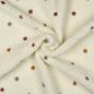 Preview: 0,5 MTR. ♥ TEDDY GESTICKTE DAISIES NATUR ♥