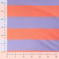 Preview: 0,50 MTR. XL STREIFEN LILA ORANGE - FRENCH TERRY
